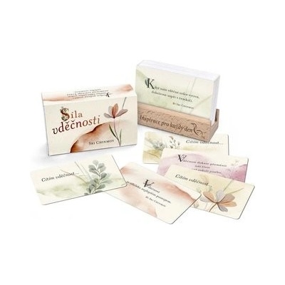 Síla vděčnosti - karty s dřevěným stojánkem – Zbozi.Blesk.cz