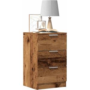 vidaXL Нощни шкафчета, 2 бр, старо дърво, 40x36x65 см, инженерно дърво (856933)