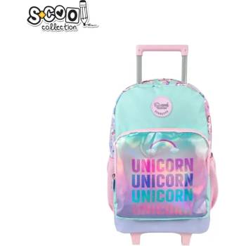 S-Cool Ученическа раница scool на колелца unicorn