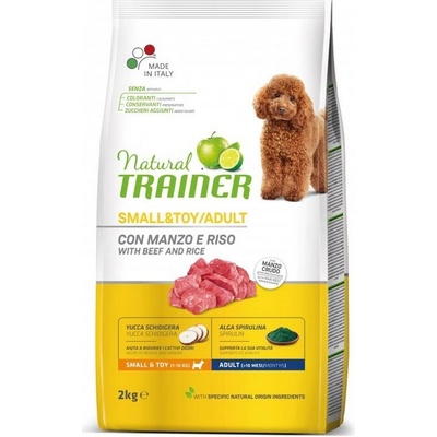 Trainer Natural Small and Toy Adult, hovädzie a ryža 2 kg