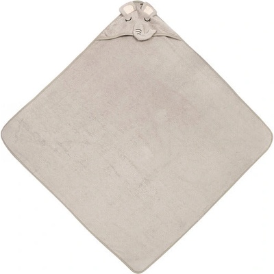 Sensillo Бебешка Хавлия С Качулка 100X100 Cм Слон Сив Sensillo (SILLO-30562)