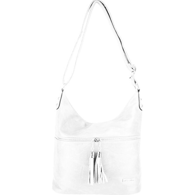 ZOE dámska crossbody koženková kabelka Biela