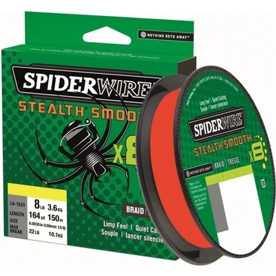 SPIDERWIRE Splietaná šnúra Stealth Smooth 8 Červená 300 m 0,15 mm 16,5 kg