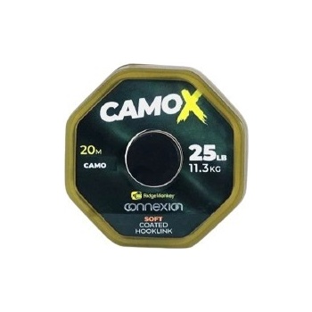 RidgeMonkey šnúra Connexion CamoX Coated Hooklink 20m 25lb Soft