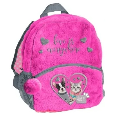 PASO Studio pets малка детска плюшена раница