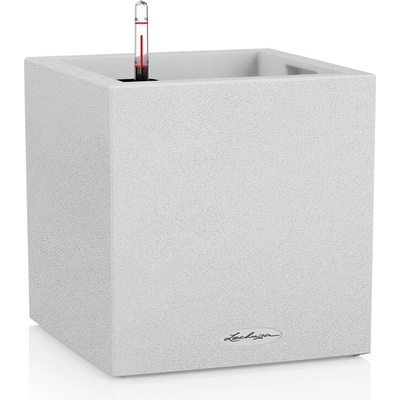 Lechuza Canto stone 30 kvetináč bielý quartz, Tvar: kocka
