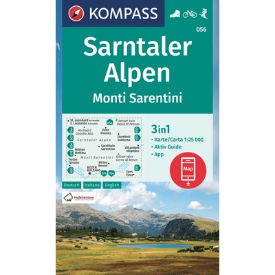 Sarntaler Alpen, Monti Sarentini (Kompass - 056) - turistická mapa