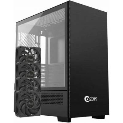 Zenpc Z3 Solid Black 4x Fander P12 PWM PST