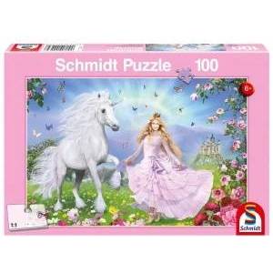 Schmidt Spiele Puzzle 100 el. Księżniczka i jednorożec