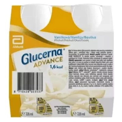 GLUCERNA ADVANCE 1,6 KCAL VANILKOVÁ PŘÍCHUŤ POR SOL 4X220ML