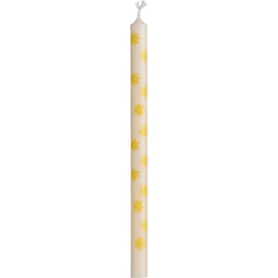Ib Laursen Taper Yellow Flowers 20 cm