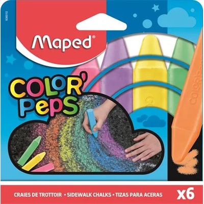 Maped Асфалтова креда, MAPED "ColorPeps", 6 различни цвята 936010 (936010)