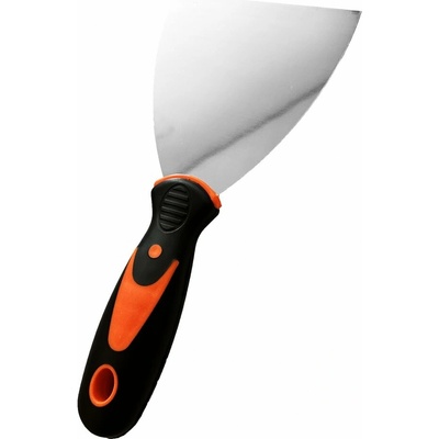 Špachtle nerezová, s gumovou, ergonomickou rukojetí 4"