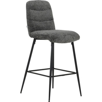 Carmen Бар стол Carmen ALFORD, до 100кг, дамаска, праховобоядисана метална база, тъмносив (bt-3521324)