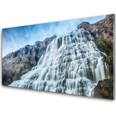 Obraz na skle Vodopád Příroda 100x50 cm