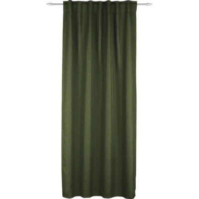 Zatemňovací závěs se skrytými poutky Dimout Uni zelený 245 x 135 cm