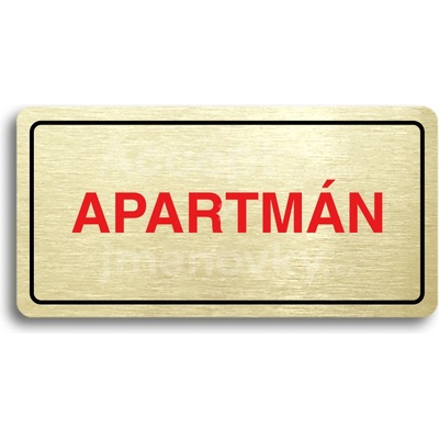 ACCEPT Piktogram APARTMÁN - zlatá tabulka - barevný tisk