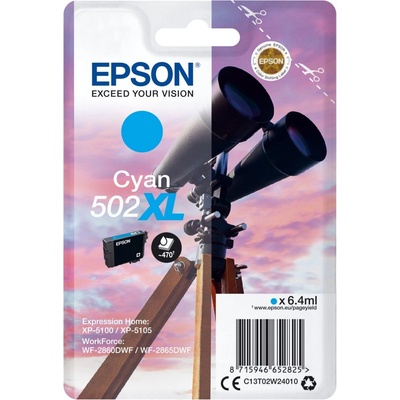 Epson 502XL глава и патрон за мастиленоструен принтер 1 броя Оригинал Висок (XL) добив Синьо-зелен (C13T02W24010)