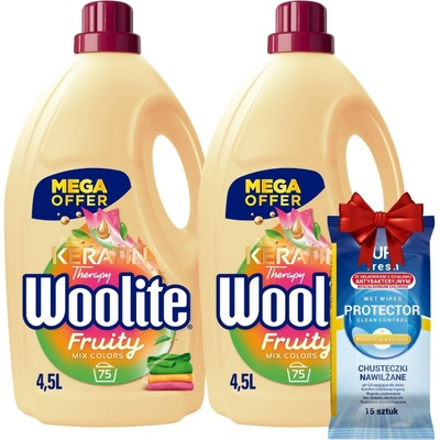 Woolite Keratin Therapy Fruity Color prací gel 2 × 4,5 l 150