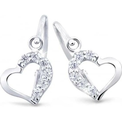 Cutie Diamonds dětské srdíčkové náušnice z bílého zlata s brilianty DC2757-10-00-X-2