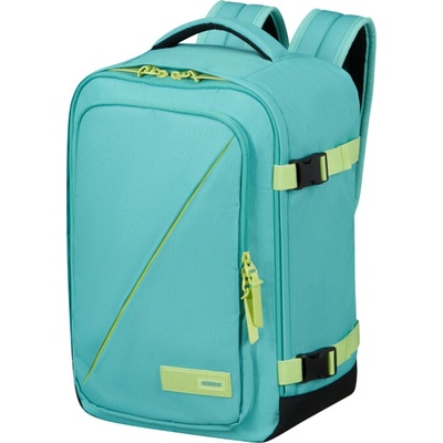 American Tourister TAKE2CABIN Ruksak modrý Dusty Turquoise/Lime 24L