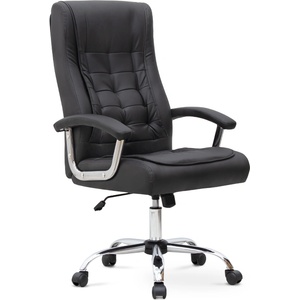 TopMebel Офис стол Vision TopMebel от PU кожа в черен цвят 63x70x112/120cm