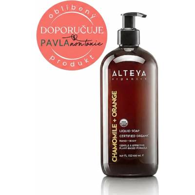 Alteya Organics bio tekuté mýdlo heřmánek a pomeranč 500 ml