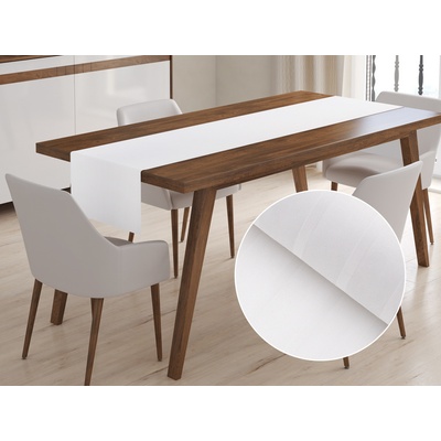 Biante damašek behúň DM-002 Biely pásiky 6 a 24 mm 20x120cm