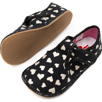 EF Barefoot papuče 395 Hearts Black