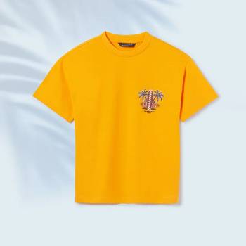 Image 1 of MAYORAL Тениска с къс ръкав с палми за момче Майорал в оранжево