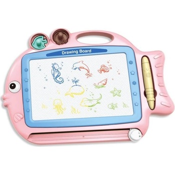 HM Studio Kreslící tabulka rybka 2 v 1 oboustranná