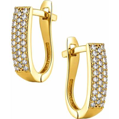 Zlaton Náušnice žluté zlato visací se zirkony 1.4cm 2.4g O21012610561