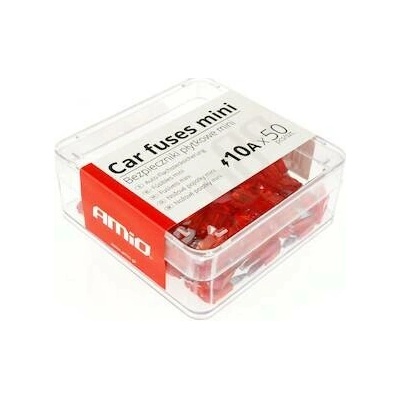 Autopojistky MINI pouzdro 50 ks 10A
