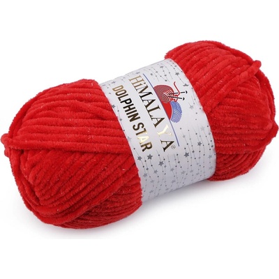 Pletací žinylková příze s lurexovým vláknem Dolphin Star 100 g Varianta: 6 (92118) červená, Balení: 1 ks 52785/131243/245871
