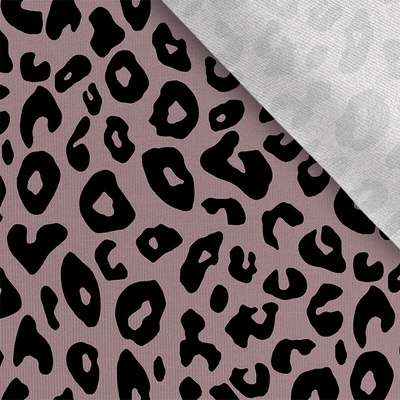 Takoy Teplákovina Takoy 150 cm leopard MAXI starorůžový