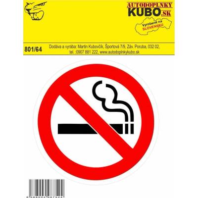 Samolepka Zákaz fajčiť klasik