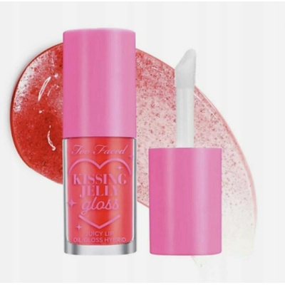 Too Faced Kissing Jelly Lip Oil Gloss olejový lesk na pery pre intenzívnu hydratáciu Sour Watermelon 4,5 ml