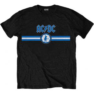 AC/DC Blue Logo & Stripe Black M Риза (ACDCTS80MB02)