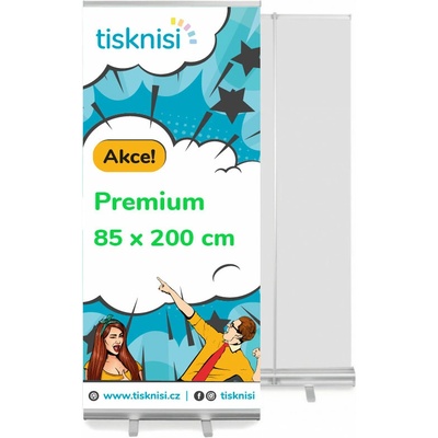 Rollup stojan PREMIUM 85 x 200 cm bez tisku