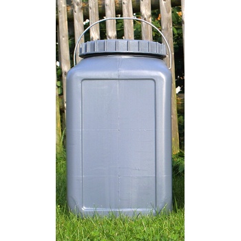 BasicNature Контейнер за течности с широко гърло, сив, 30 л, квадратен (077530)