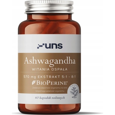 UNS Ashwagandha 570 mg + Bioperine 60 vege kapslí