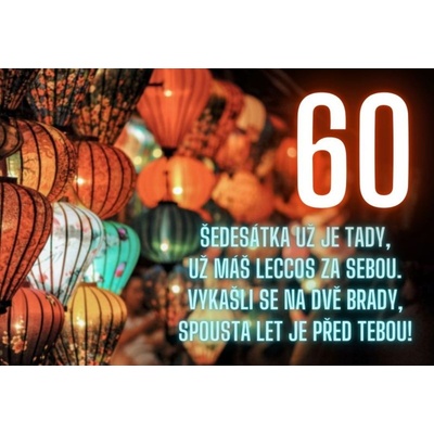 Kartička k narozeninám 60 – Zbozi.Blesk.cz