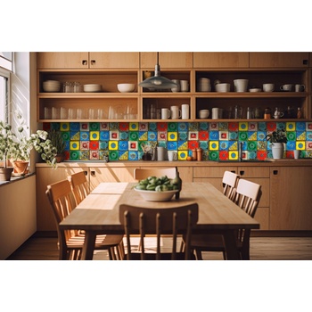 DIMEX ART Фототапет за кухня - лисабонски плочки 420 x 60 см