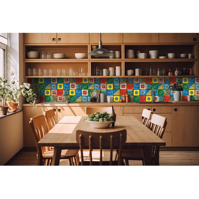 DIMEX ART Фототапет за кухня - лисабонски плочки 420 x 60 см