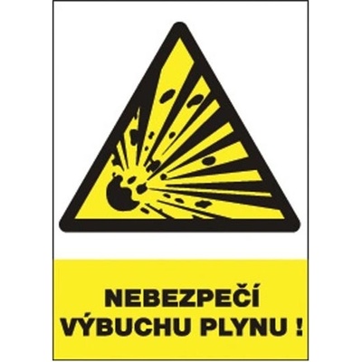 ČERVA Tabulka bezpečnostní - Nebezpečí výbuchu plynu 9903000299999