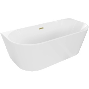 Mexen Oval 180x80 cm white/brushed gold (52671808000-55)