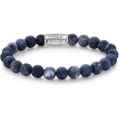 Rebel & Rose unisex náramek Matt Midnight 8 mm RR-80022-S-M