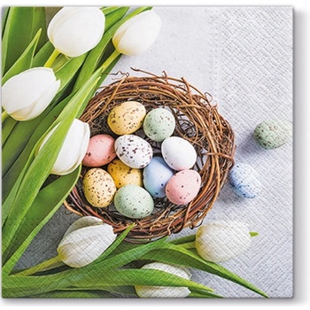 PAW servítky L Eggs and Tulips 33X33cm