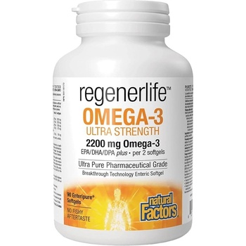 Natural Factors RegenerLife Omega-3 Ultra Strength 2200 mg, 90 Softgels