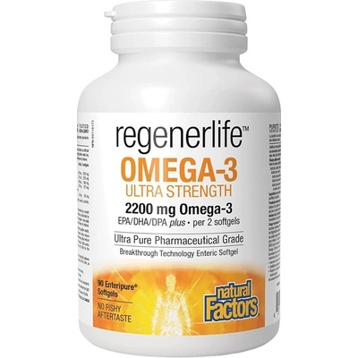Natural Factors RegenerLife Omega-3 Ultra Strength 2200 mg, 90 Softgels
